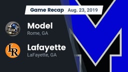 Recap: Model  vs. Lafayette  2019