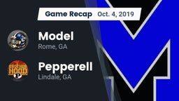 Recap: Model  vs. Pepperell  2019