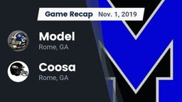 Recap: Model  vs. Coosa  2019