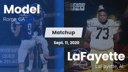 Matchup: Model  vs. LaFayette  2020