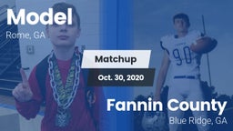 Matchup: Model  vs. Fannin County  2020