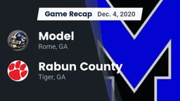 Recap: Model  vs. Rabun County  2020