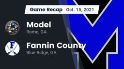 Recap: Model  vs. Fannin County  2021