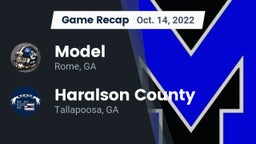 Recap: Model  vs. Haralson County  2022