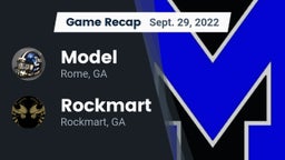 Recap: Model  vs. Rockmart  2022