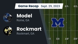 Recap: Model  vs. Rockmart  2023