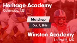 Matchup: Heritage Academy vs. Winston Academy  2016