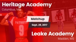 Matchup: Heritage Academy vs. Leake Academy  2017