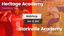 Matchup: Heritage Academy vs. Starkville Academy  2017