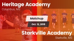 Matchup: Heritage Academy vs. Starkville Academy  2018