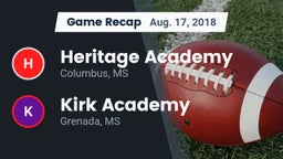 Recap: Heritage Academy  vs. Kirk Academy  2018