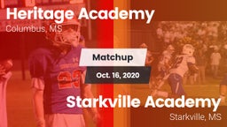 Matchup: Heritage Academy vs. Starkville Academy  2020