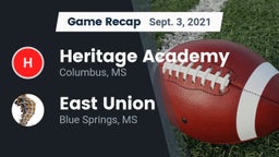 Recap: Heritage Academy  vs. East Union  2021