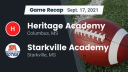 Recap: Heritage Academy  vs. Starkville Academy  2021