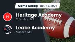 Recap: Heritage Academy  vs. Leake Academy  2021