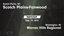 Matchup: Scotch Plains-Fanwoo vs. Warren Hills Regional  2016