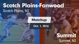 Matchup: Scotch Plains-Fanwoo vs. Summit  2016