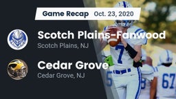 Recap: Scotch Plains-Fanwood  vs. Cedar Grove  2020