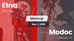 Matchup: Etna vs. Modoc  2018