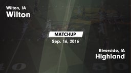 Matchup: Wilton vs. Highland  2016