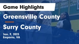 Greensville County  vs Surry County  Game Highlights - Jan. 9, 2023
