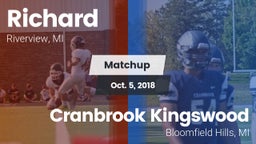 Matchup: Richard vs. Cranbrook Kingswood  2018