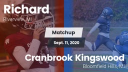 Matchup: Richard vs. Cranbrook Kingswood  2020