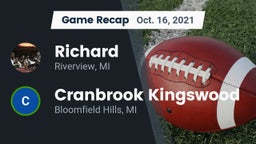 Recap: Richard  vs. Cranbrook Kingswood  2021