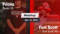 Matchup: Paola vs. Fort Scott  2016