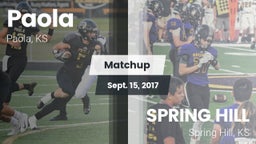 Matchup: Paola vs. SPRING HILL  2017