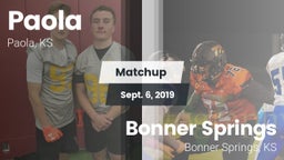 Matchup: Paola vs. Bonner Springs  2019