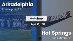 Matchup: Arkadelphia vs. Hot Springs  2017