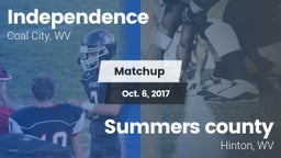 Matchup: Independence vs. Summers county 2017