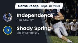 Recap: Independence  vs. Shady Spring  2020