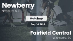 Matchup: Newberry vs. Fairfield Central  2016