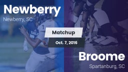 Matchup: Newberry vs. Broome  2016