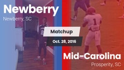 Matchup: Newberry vs. Mid-Carolina  2016