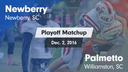 Matchup: Newberry vs. Palmetto  2016