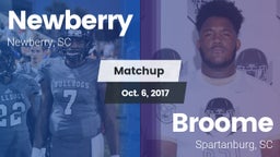 Matchup: Newberry vs. Broome  2017