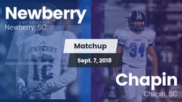Matchup: Newberry vs. Chapin  2018