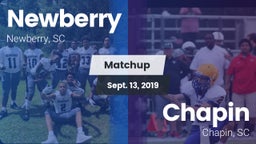 Matchup: Newberry vs. Chapin  2019