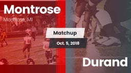 Matchup: Montrose vs. Durand 2018
