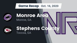 Recap: Monroe Area  vs. Stephens County  2020