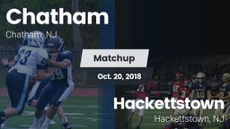 Matchup: Chatham  vs. Hackettstown  2018