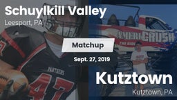 Matchup: Schuylkill Valley vs. Kutztown  2019