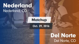 Matchup: Nederland vs. Del Norte  2016