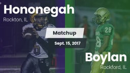 Matchup: Hononegah High vs. Boylan  2017