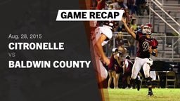 Recap: Citronelle  vs. Baldwin County 2015