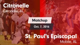 Matchup: Citronelle vs. St. Paul's Episcopal  2016