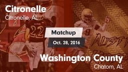 Matchup: Citronelle vs. Washington County  2016